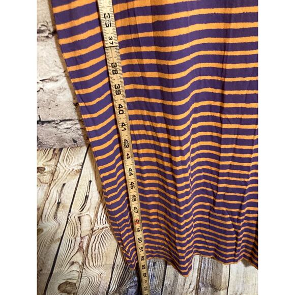 Hiho Maxi Dress Womens Small Purple & Orange Striped Full Length Stretch - Picture 12 of 16